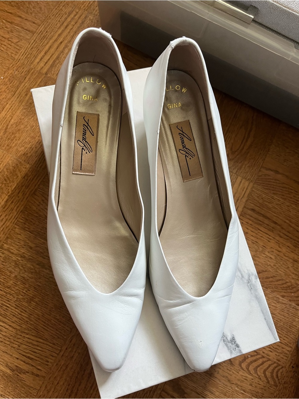 Vintage Amalfi by Rangoni White Leather Pumps | Made in Italy | Size 8.5 AA